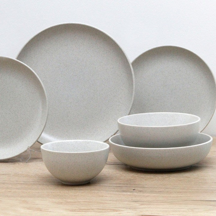 Grey Speckled Dinnerware - Deep Plate | Full House Lebanon