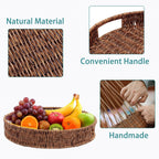 Hand-Woven Rattan Serving Tray Set (3 Pcs ) | Full House Lebanon