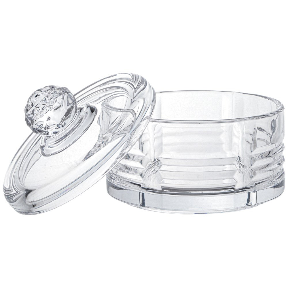 Glass Candy Pot Set (2 Pcs) - Stripes | Full House Lebanon