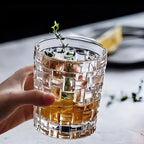 Grid-Design Glass Tumbler Set (6 Pcs) | Full House Lebanon