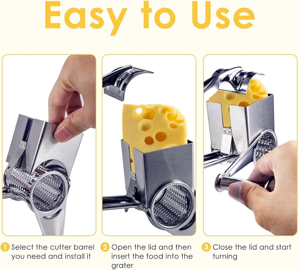 Stainless Steel Rotary Cheese Grater | Full House Lebanon