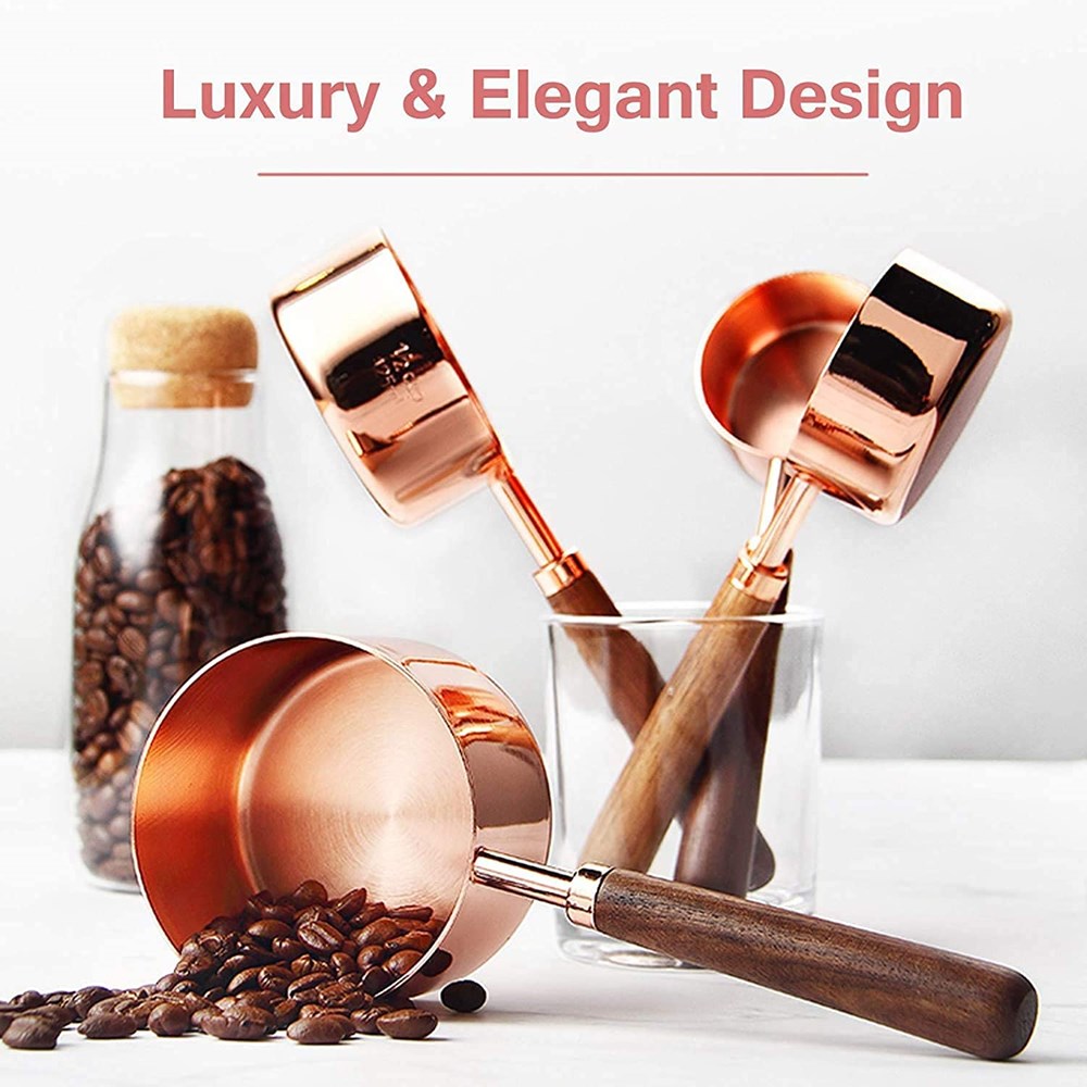 Rose Gold Measuring Cups & Spoons Set (4 Pcs) | Full House Lebanon