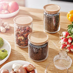 Luminarc Pure Glass Jar with Wooden Lid - 0.75 L | Full House Lebanon
