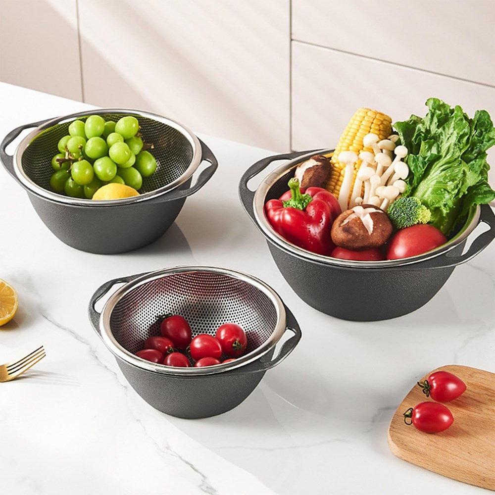 Dosthoff Stainless Steel Colander & Bowl Set - Medium | Full House Lebanon