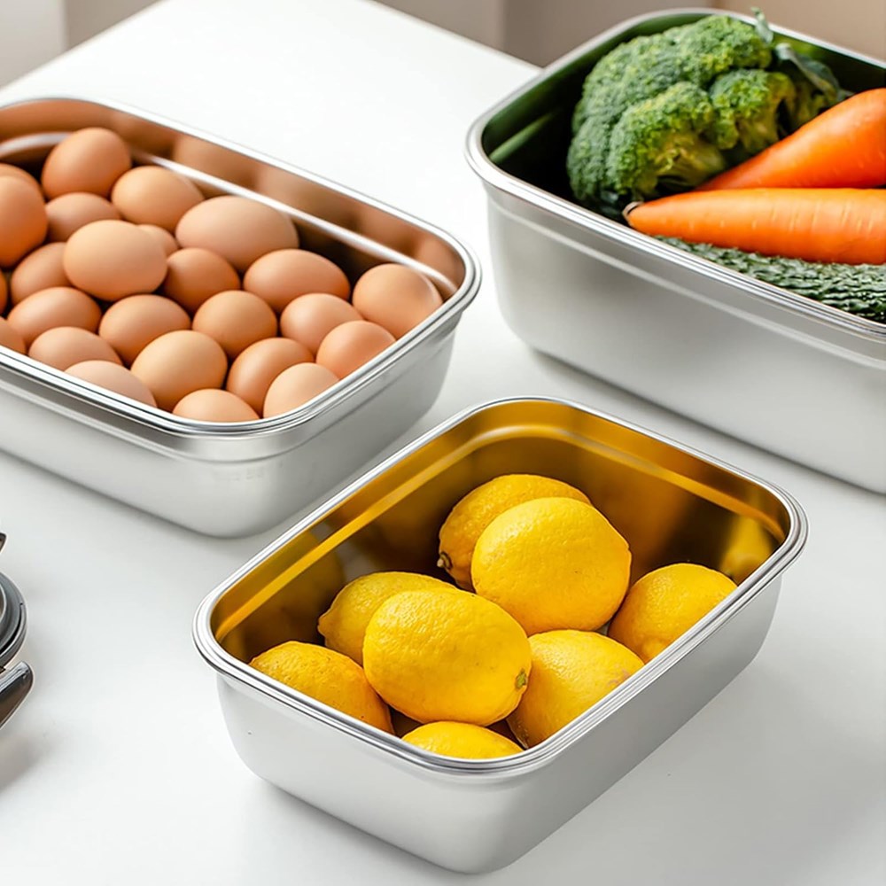 Stainless Steel Rectangular Food Storage Container | Full House Lebanon