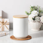 Porcelain Canister with Bamboo Lid | Full House Lebanon