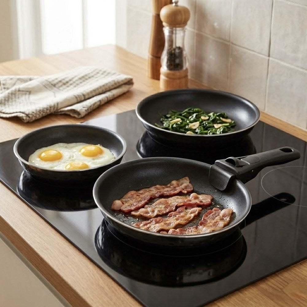 Click & Cook  Aluminum Fry Pan Set | Full House Lebanon