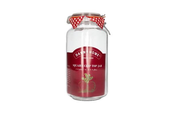 Square Shaped Glass Clip-lid Jars | Full House Lebanon
