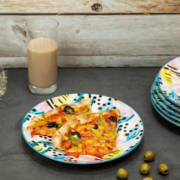 Patterned Porcelain Dessert plate & Mug - Get 6 dessert plates | Full House Lebanon