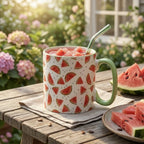 Watermelon Patterned Ceramic Mug | Full House Lebanon