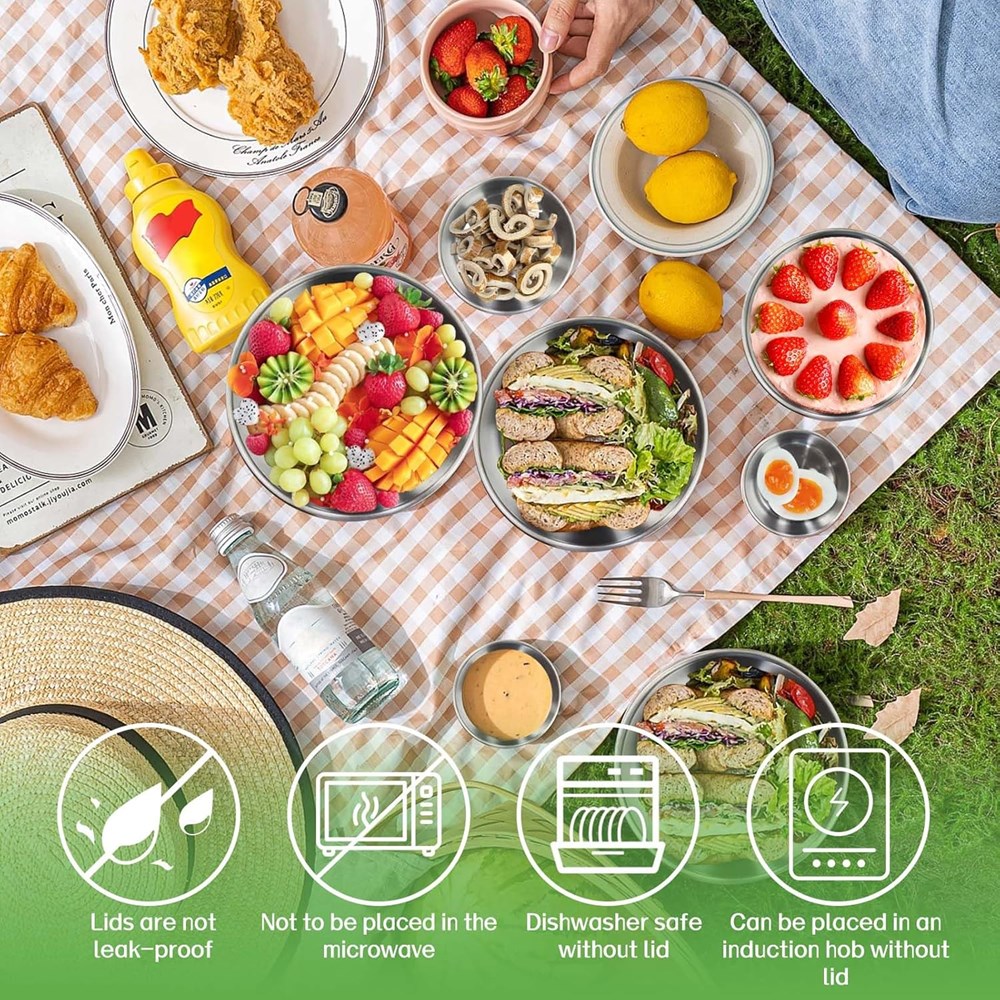 Stainless Steel Food Container Set (5 Pcs) | Full House Lebanon
