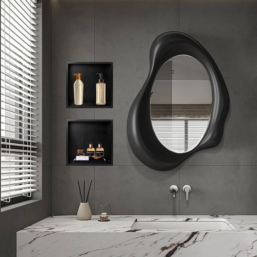 Asymmetric Wall Mirror - Black | Full House Lebanon