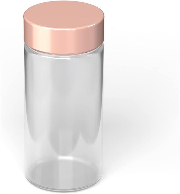Glass Jar with Rose Gold Lid | Full House Lebanon