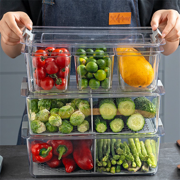 3-Compartments Acrylic Storage Box | Full House Lebanon