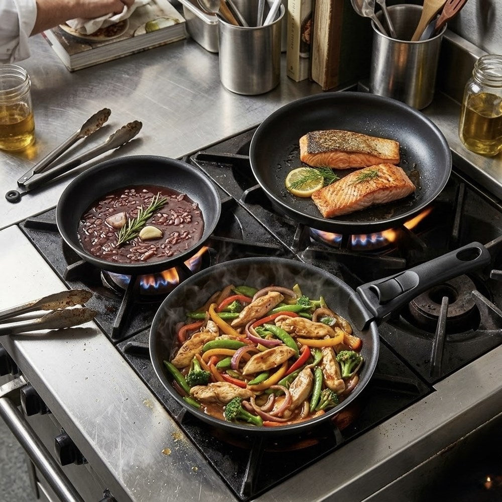 Click & Cook  Aluminum Fry Pan Set | Full House Lebanon