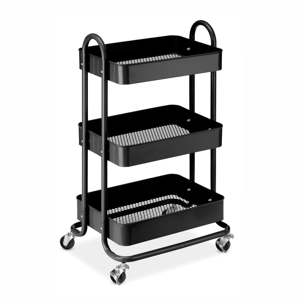 3 -Tier Metal  Rolling Cart