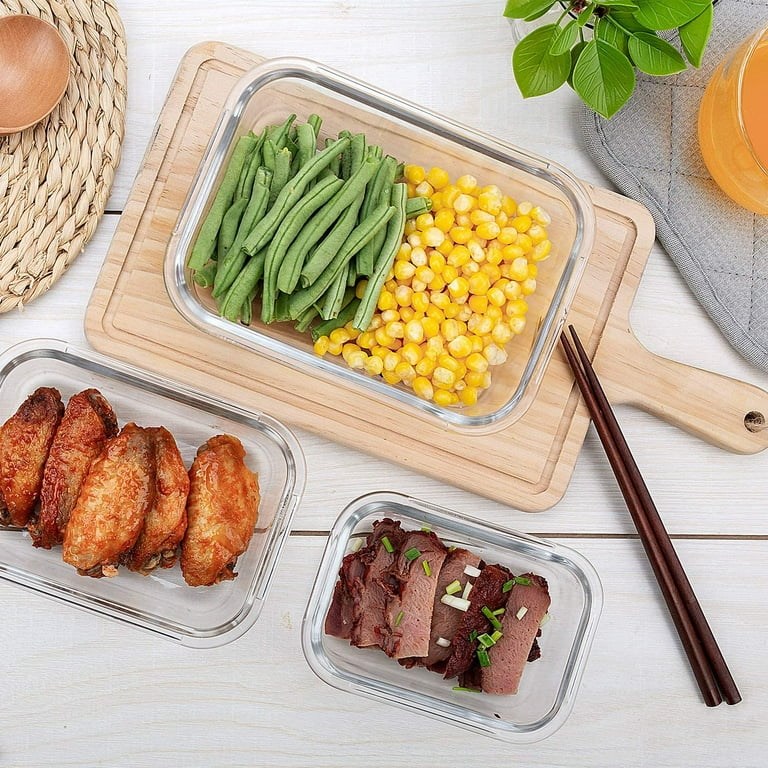 Lav Rectangular Glass Food Container - 1900 cc, White | Full House Lebanon