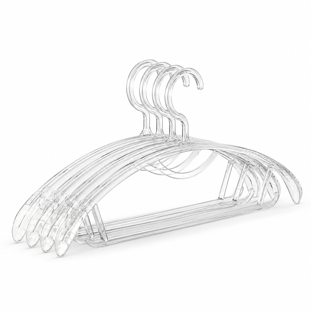 Transparent Plastic Clothes Hangers – Set of 5 | Full House Lebanon