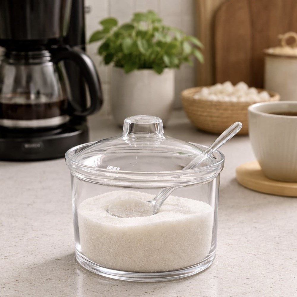 Acrylic Sugar Pot with Spoon | Full House Lebanon