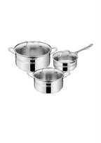 Jamie Oliver by Tefal Stainless Steel Cookware Set with Glass Lids | Full House Lebanon