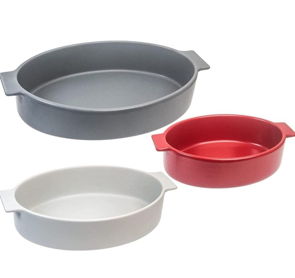 Porcelain Oval Casserole (3pcs) | Full House Lebanon