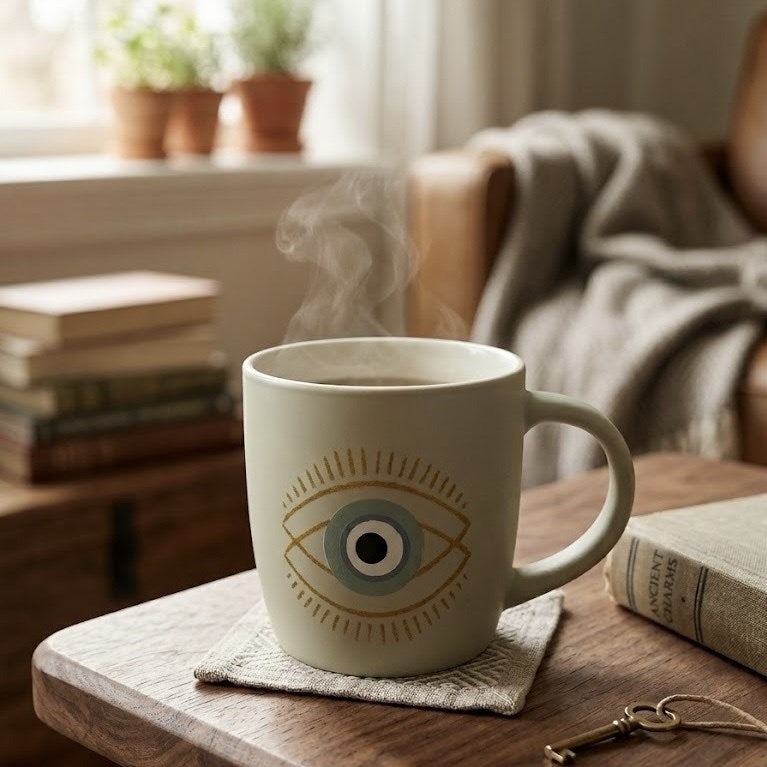Evil Eye Porcelain Coffee Mug