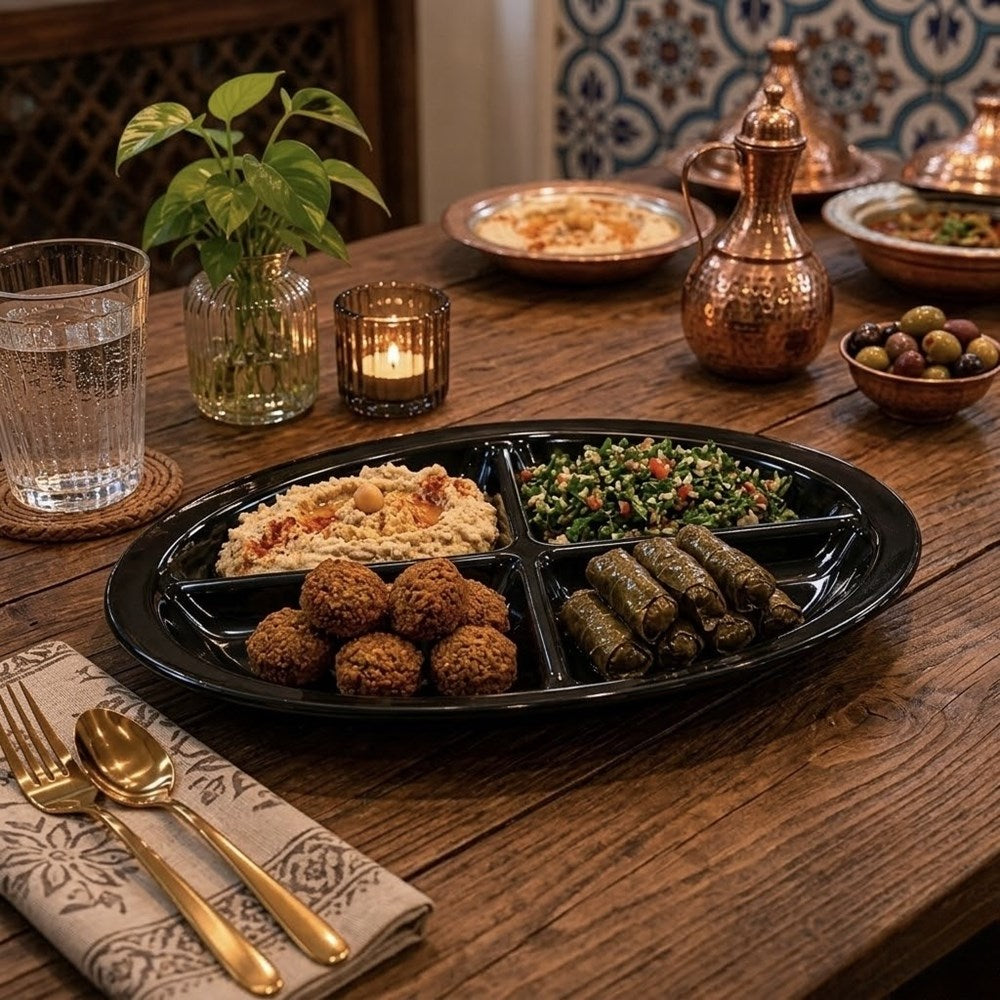 Melamine Divided Oval Plate