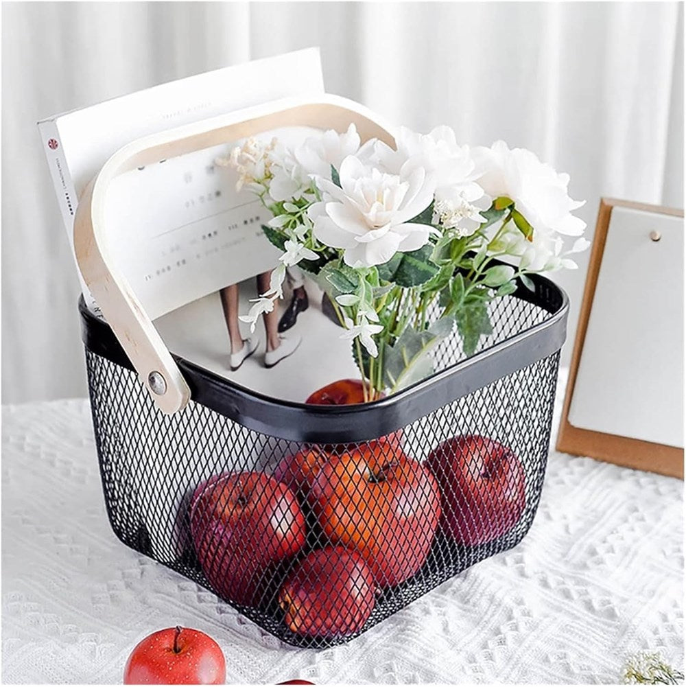 Metal Mesh Steel Basket - Grey | Full House Lebanon