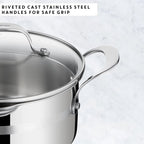 Jamie Oliver by Tefal Stainless Steel Cookware Set with Glass Lids | Full House Lebanon
