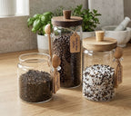 Glass Jar with Acacia Wood Lid & Spoon | Full House Lebanon