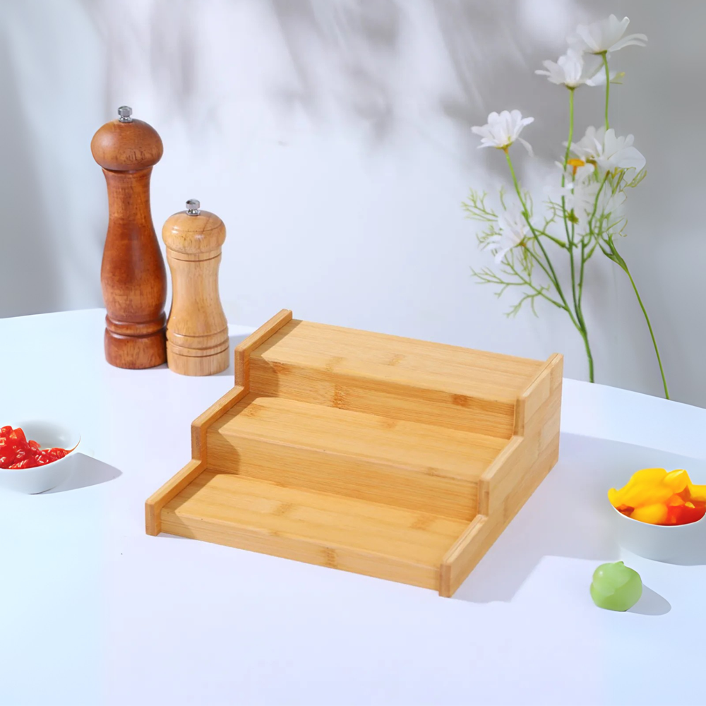 3 Tier Adjustable Bamboo Spice Rack | Full House Lebanon