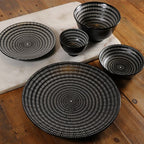 Black & White Porcelain Dinnerware - Snack /Soup Bowl | Full House Lebanon