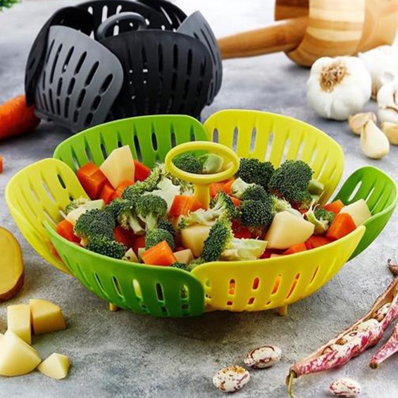 Folding Steamer Basket - Grey | Full House Lebanon