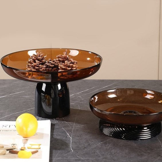Glass Serving Plate - Small ribbed | Full House Lebanon