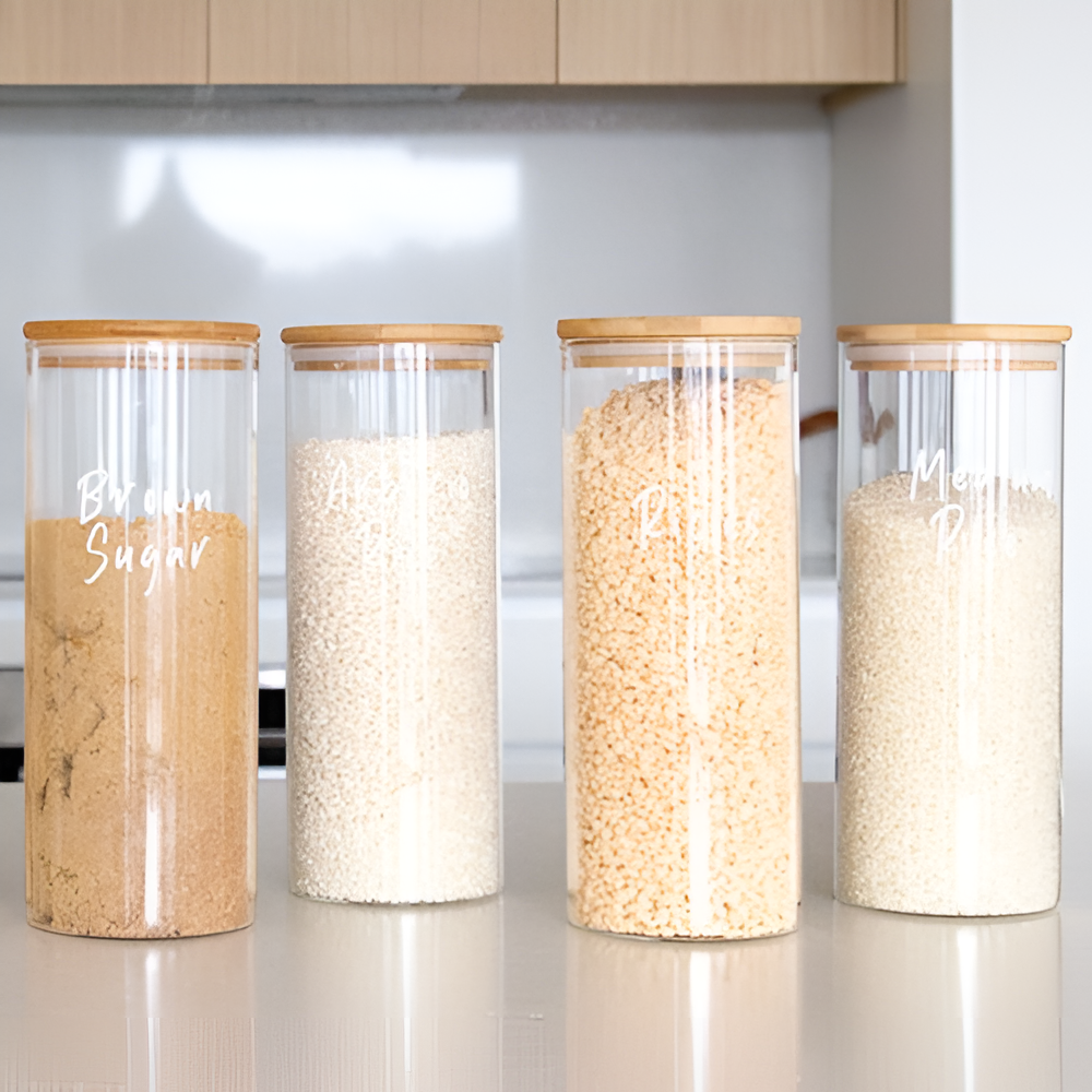 Glass Jar with Bamboo Lid | Full House Lebanon