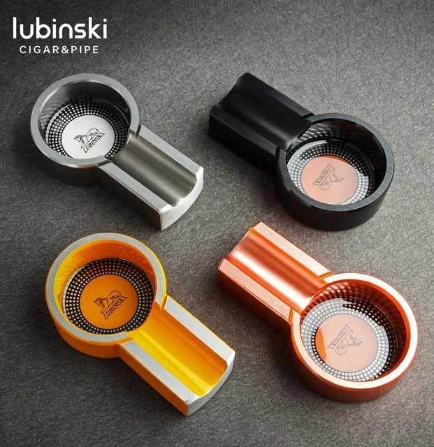 LUBINSKI Metal Cigar Ashtray - Silver | Full House Lebanon