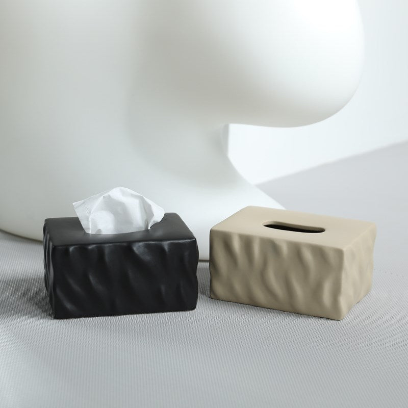 Ceramic Tissue Box - Beige | Full House Lebanon