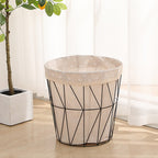 Metal Wire Laundry Basket Set (2 Pcs) - Gold | Full House Lebanon