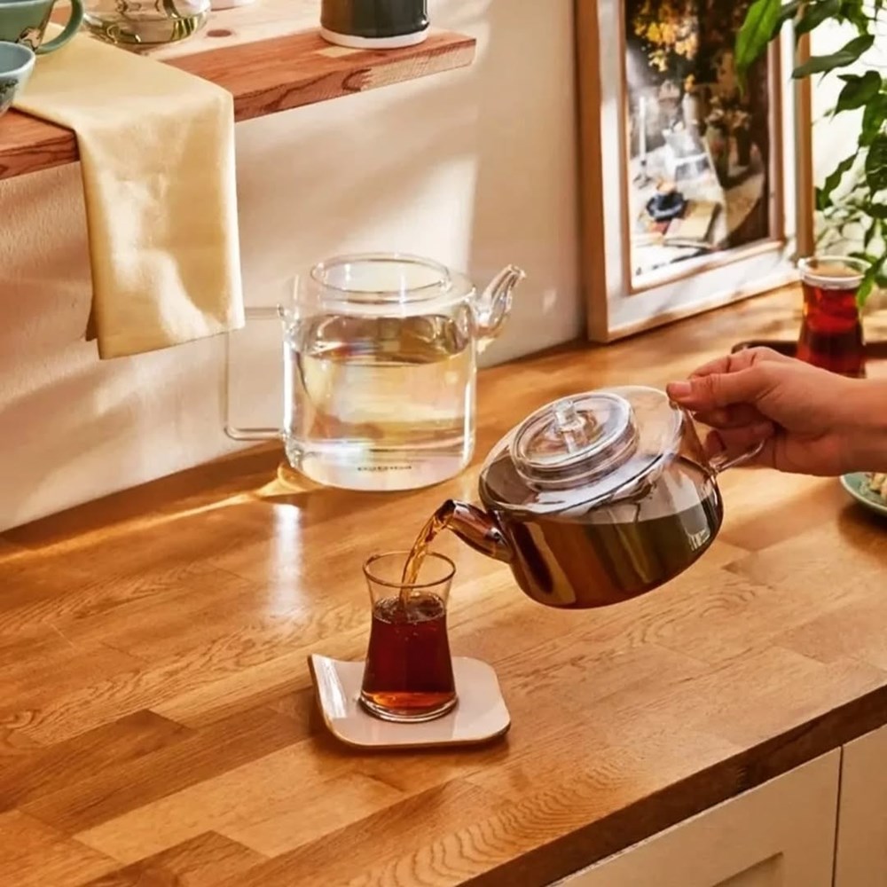 Double-deck Glass Tea Pot | Full House Lebanon