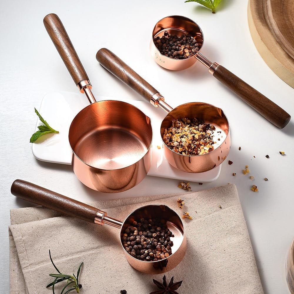 Rose Gold Measuring Cups & Spoons Set (4 Pcs) | Full House Lebanon
