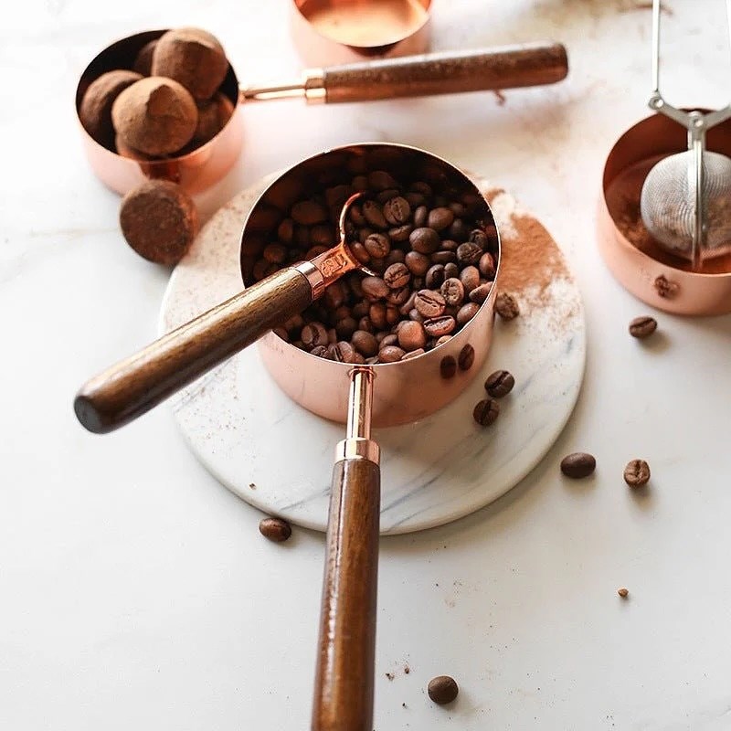Rose Gold Measuring Cups & Spoons Set (4 Pcs) | Full House Lebanon