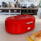 Stainless Steel Bread Box - Red | Full House Lebanon
