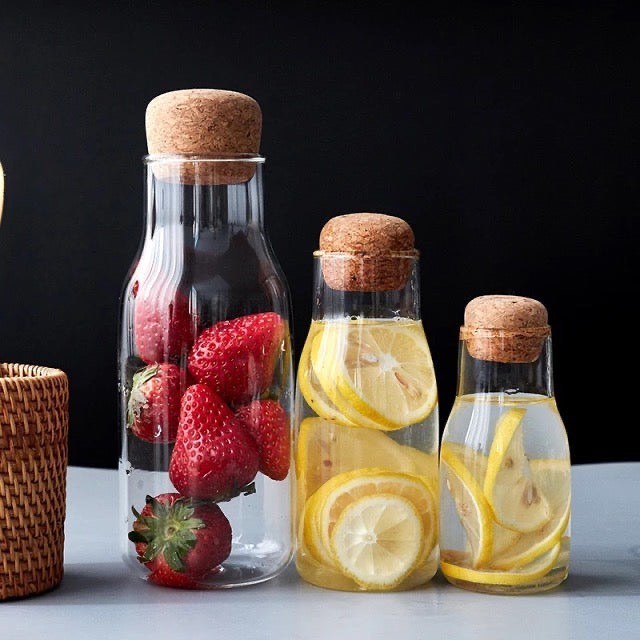 Cork Lid Glass Containers - Medium | Full House Lebanon