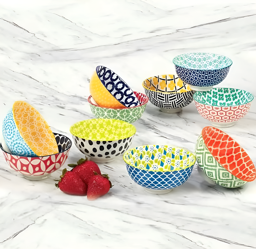 Porcelain Serving Bowls Set (10 Pcs) | Full House Lebanon
