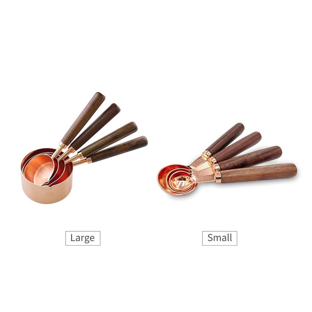 Rose Gold Measuring Cups & Spoons Set (4 Pcs) | Full House Lebanon