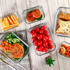 Lav Rectangular Glass Food Container - 800cc, Grey | Full House Lebanon