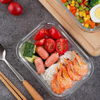 Lav Rectangular Glass Food Container - 400cc, Grey | Full House Lebanon