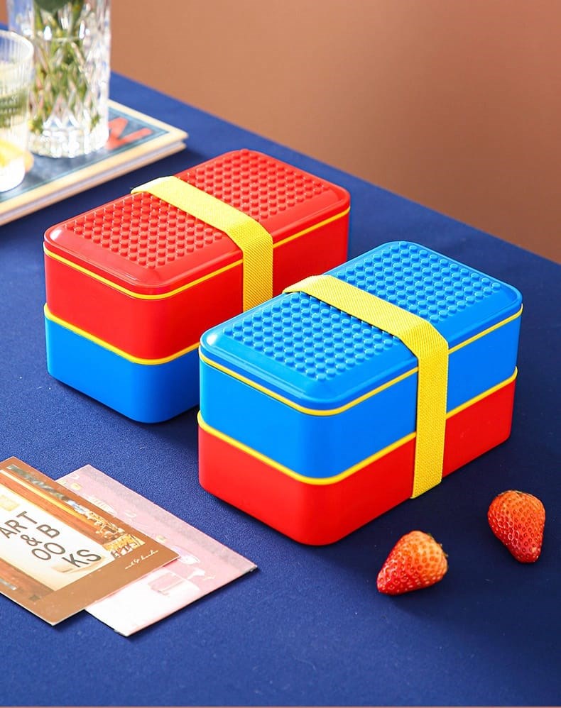 2-tiers Super Fun Lunch Boxes with a Spoon/Fork | Full House Lebanon