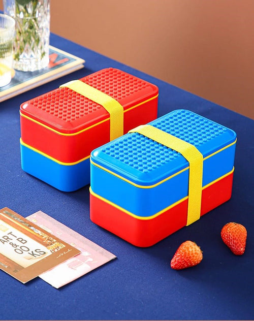 2-tiers Super Fun Lunch Boxes with a Spoon/Fork | Full House Lebanon