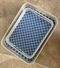 Patterned Bamboo Fiber Tray with Handles - Large | Full House Lebanon